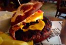 Flaming Grill Cheese & Bacon Pretzel Burger