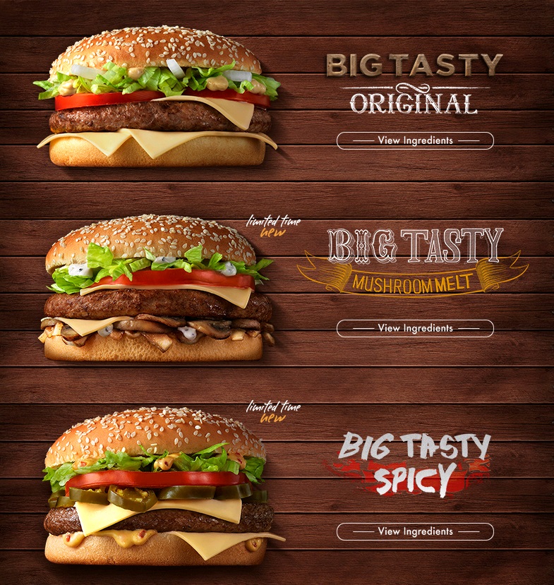 McDonald's Big Tasty Range