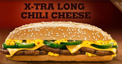 Burger King Extra Long Chilli Cheese Beef