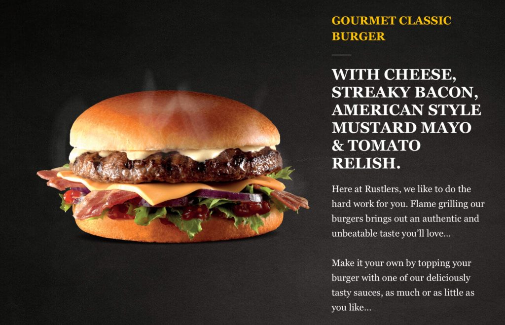 Rustlers Gourmet Classic Burger