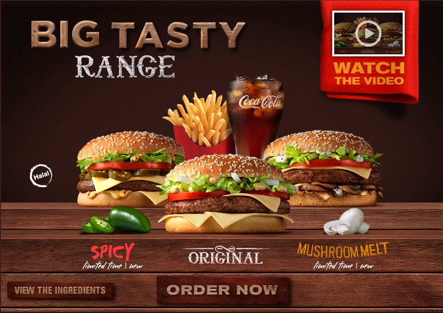 McDonald's Arabia Big Tasty Range