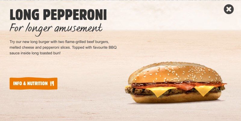 Burger King Long Pepperoni