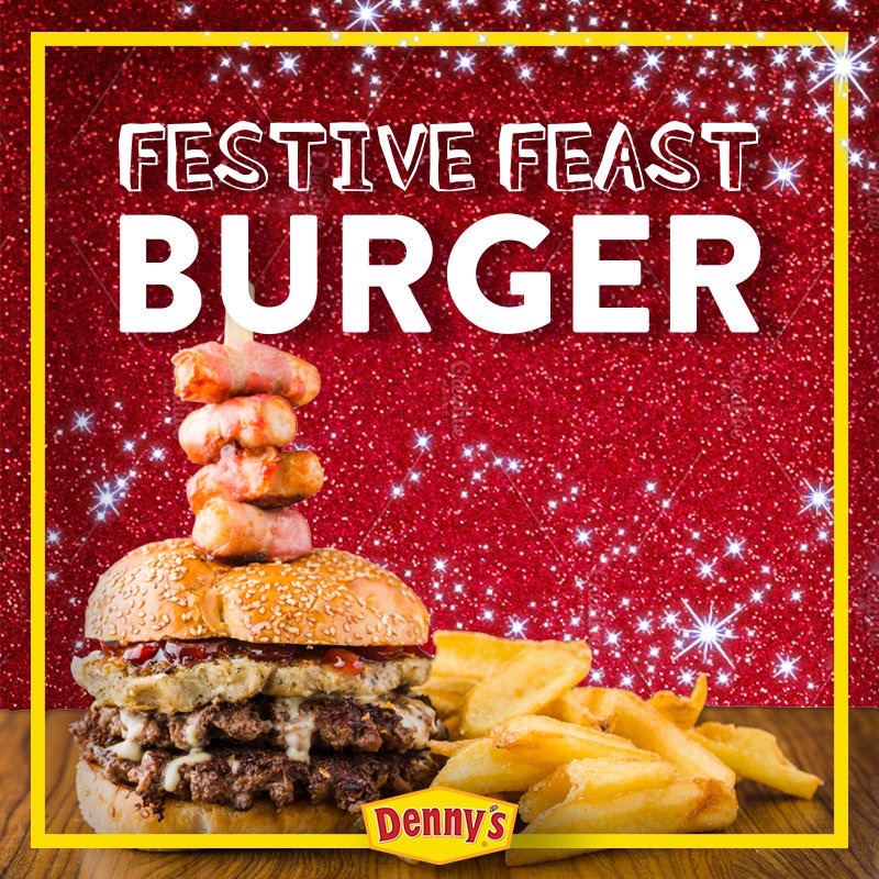 Denny's Christmas Burger