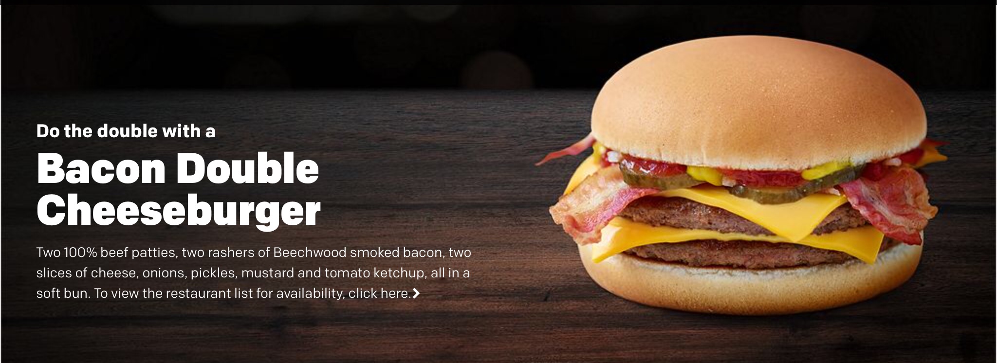 McDonald’s Bacon Double Cheeseburger