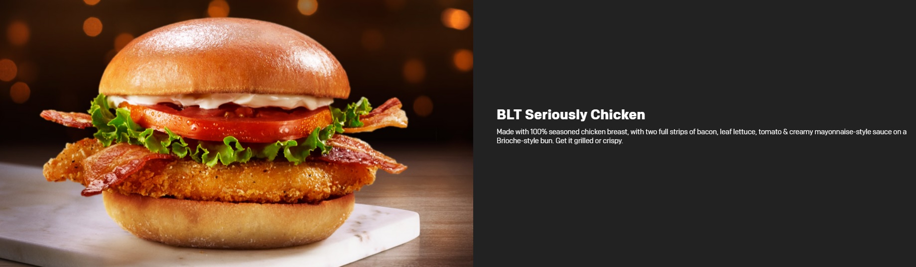 McDonald’s Seriously Festive Menu - BLT Seriously Chicken