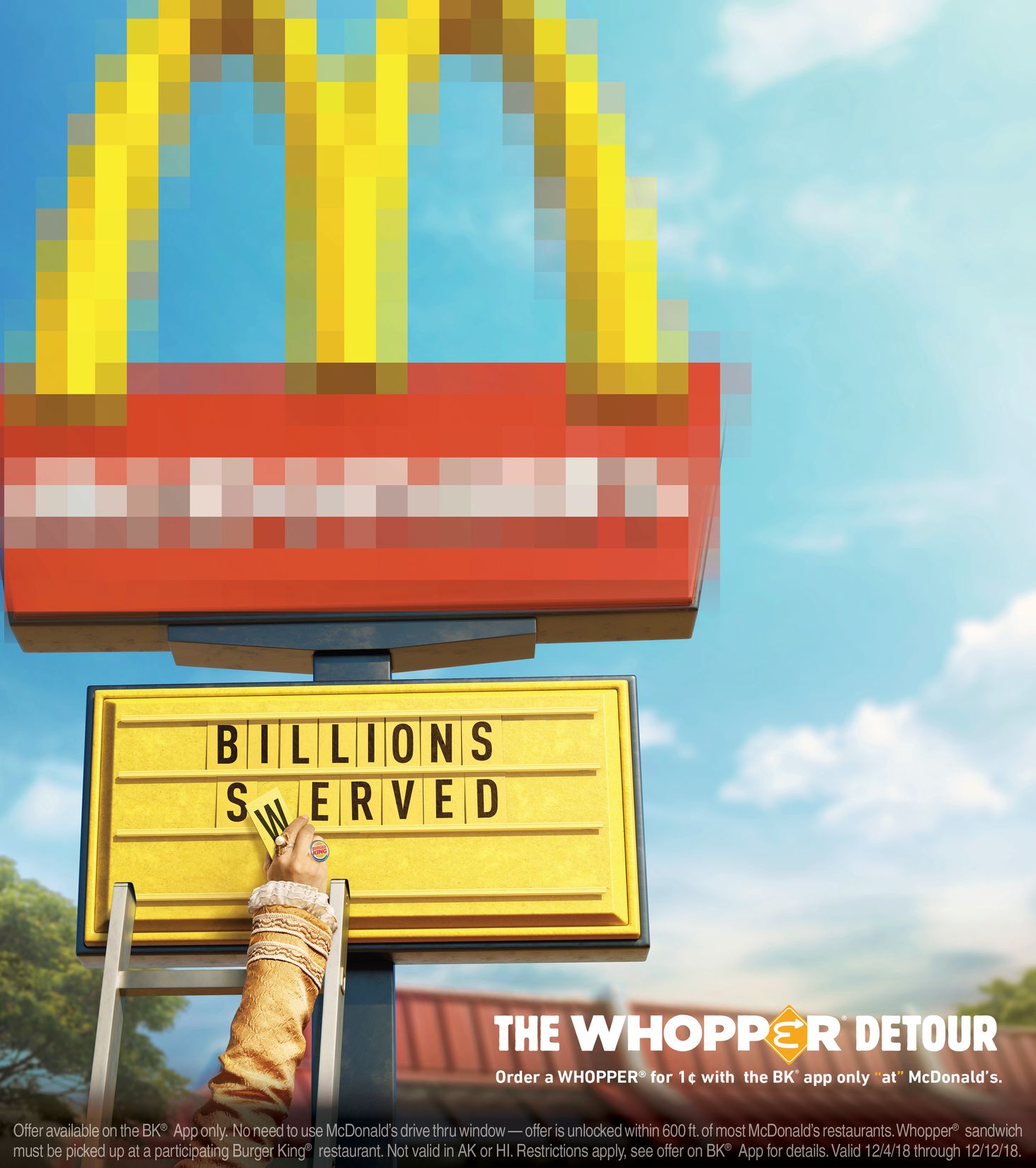Burger King Whopper Detour - 1¢ Whopper