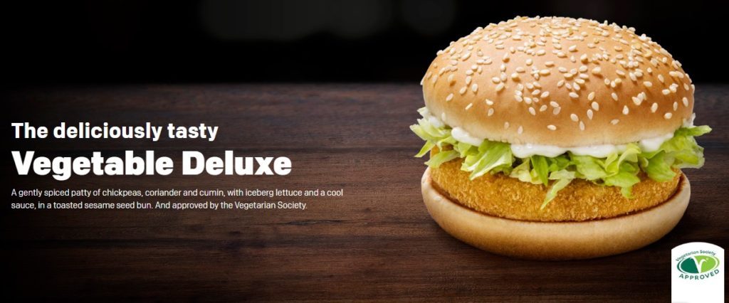 McDonald's Vegetable Deluxe