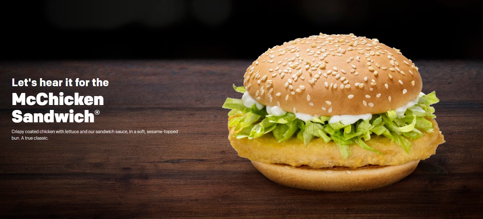 McChicken Sandwich McDonald's Burger Price & Review