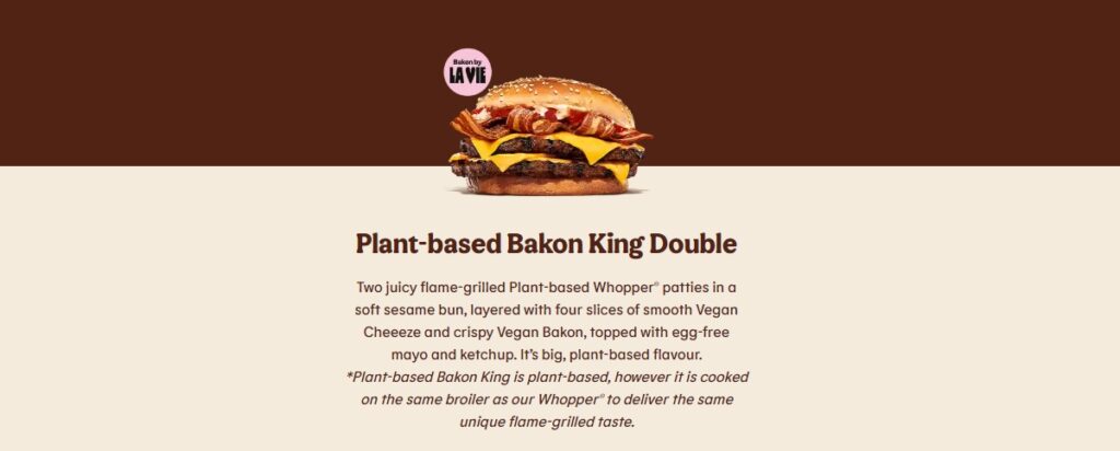 Plant-based Bakon King Double